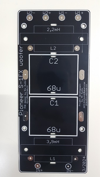 Woofer crossover PCB